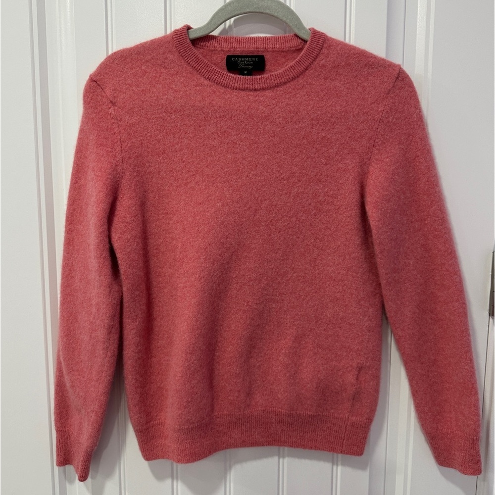 100% Cashmere Clubroom Luxury | Heirloom Rose Color | Size: Medium